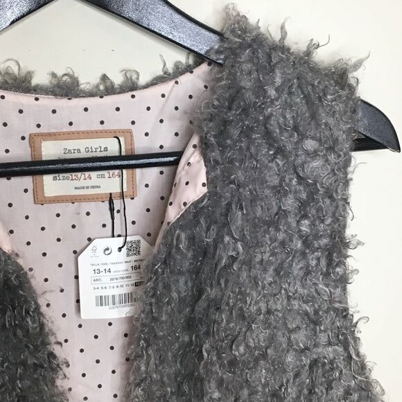 Zara Sz 13/14 Faux Fur Vest - Picture 1 of 6